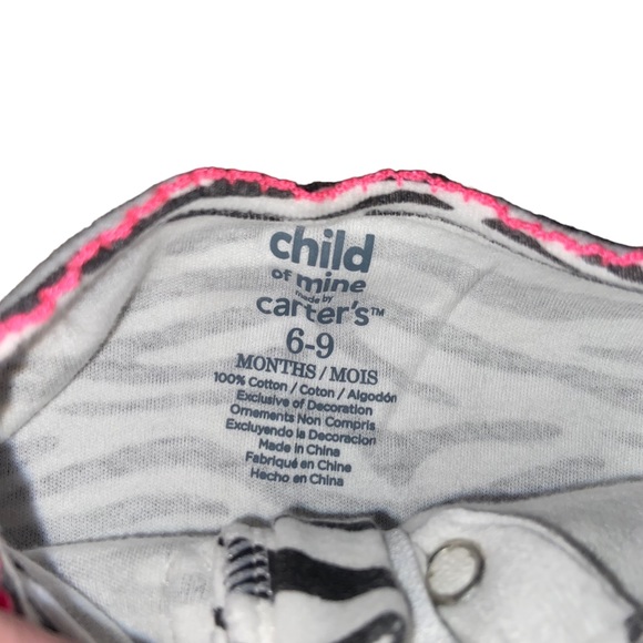 Child of mine & Garanimals bundle of 2 Baby Girl’s Size 6-9 M footed sleepers - Picture 6 of 6